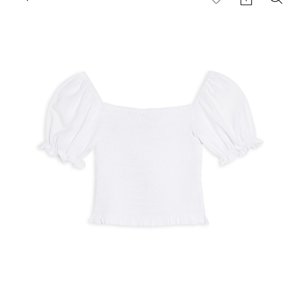 KatieJ Girls Marlee Smocked Puff Sleeve Top